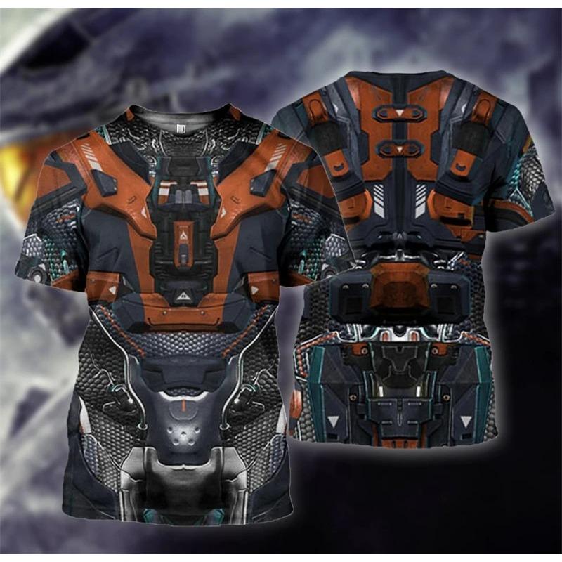 3D Print Knight Armor Cosplay T-shirt For Men New In Men's Casual O-neck Short Sleeve T Shirts Streetwear Funny Tee Shirt Tops