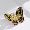 Retro Shiny Crystal Butterfly Brooch Rhinestone Animal Insect Pin Fashion Accessories Jewelry Gifts