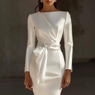 Summer European and American Elegant Sleeveless Waist Thin Lace-up Hip Skirt Slim Temperament Dress Dress