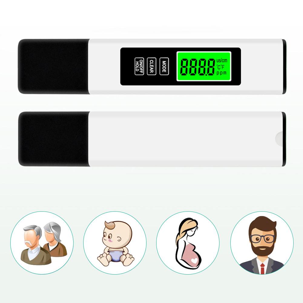 4 In 1 Digital Water Tester TDS Meter Backlit LCD Display TDS EC & Temperature(°C °F) Meter for Pools Drinking Water Aquariums