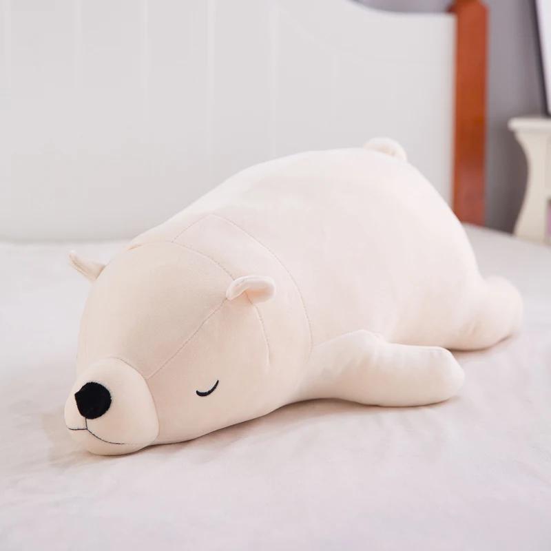Kuschelweiches Riesen-Eisbären-Stofftier-Kissen – Der perfekte Kuschelbegleiter & unvergessliches Geburtstagsgeschenk für Kinder! 35cm white