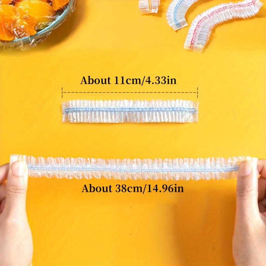 500/300/100 Pcs of Elastic Food Cling Film - Stretchable Transparent Dish Cover - Multi-purpose, Odorless Kitchen Cling Film, Anti Fly and Dust-proof