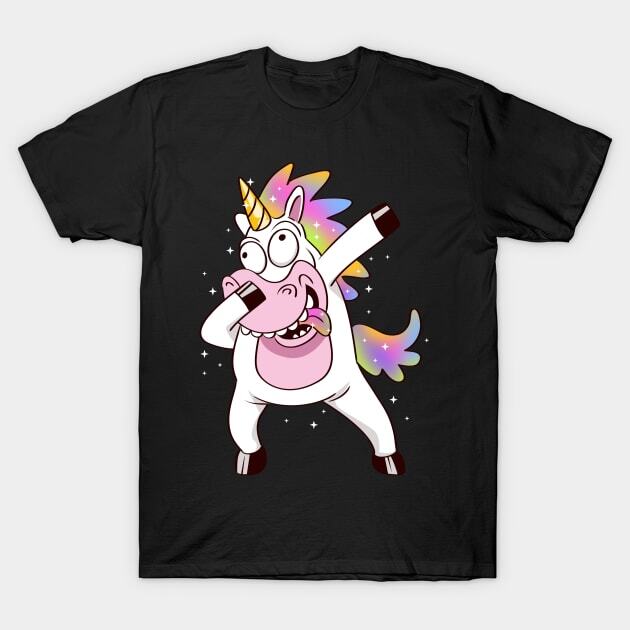 Dab Life Crazy Unicorn T-Shirt S-5XL