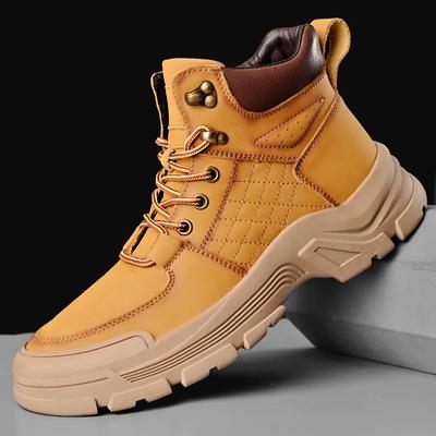 Autumn New Fashion Boots Men's High Top British Style Trendy Versatile Korean Sports Casuals Breathable Mid-Top Workwear Boots
