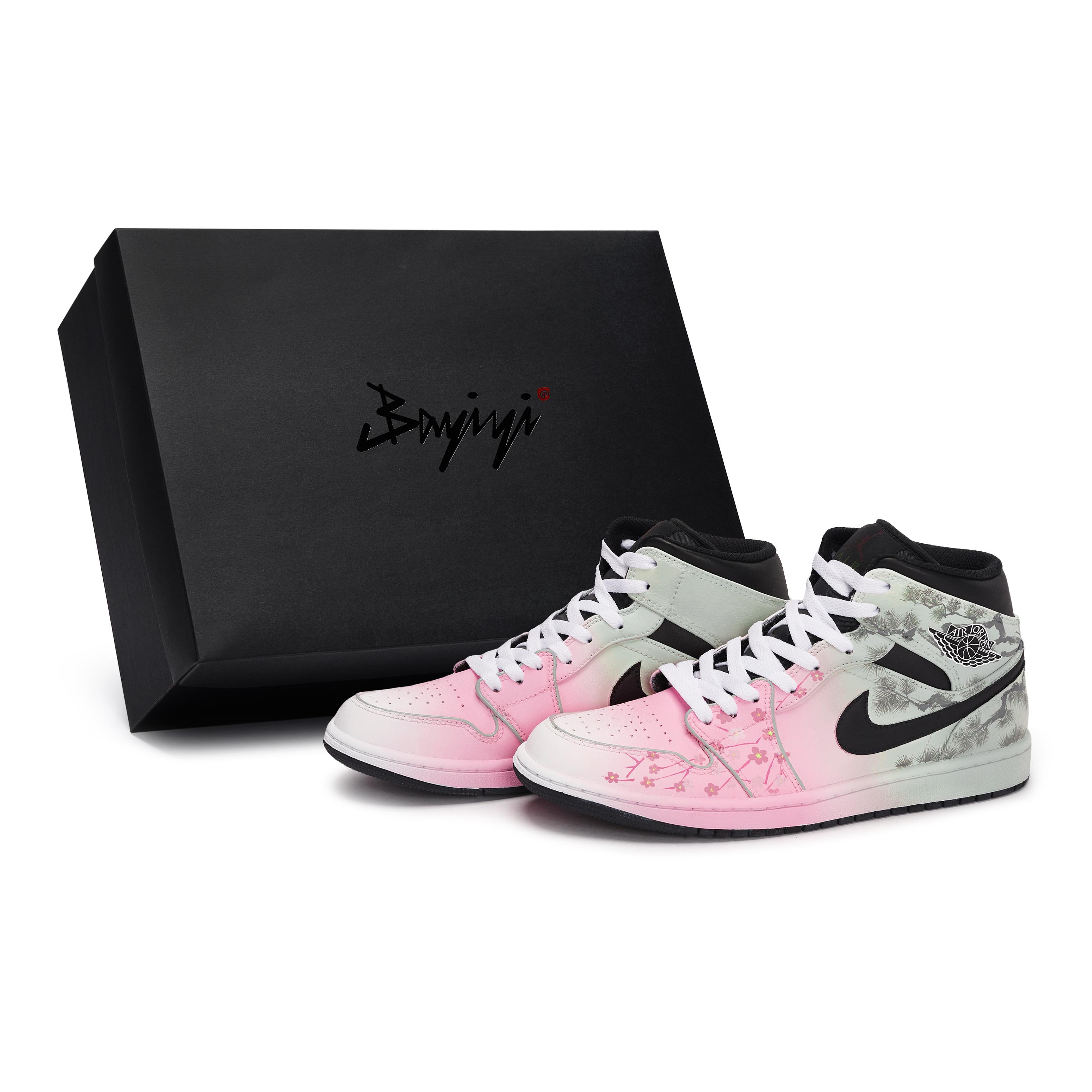 

Jordan Air Jordan 1 Mid top Vintage Basketball Shoes Unisex Pink DQ8426-001(Team80-S-BOX) 38