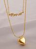 Double Layer Titanium Steel Heart Necklace - Minimalist Light Luxury Accessory