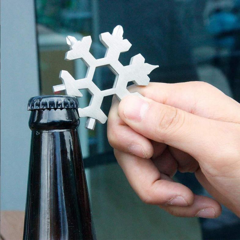 18-in-1 Snowflake Multi Tool Keychain Screwdriver Bottle Opener Tool Outdoor EDC Tools
