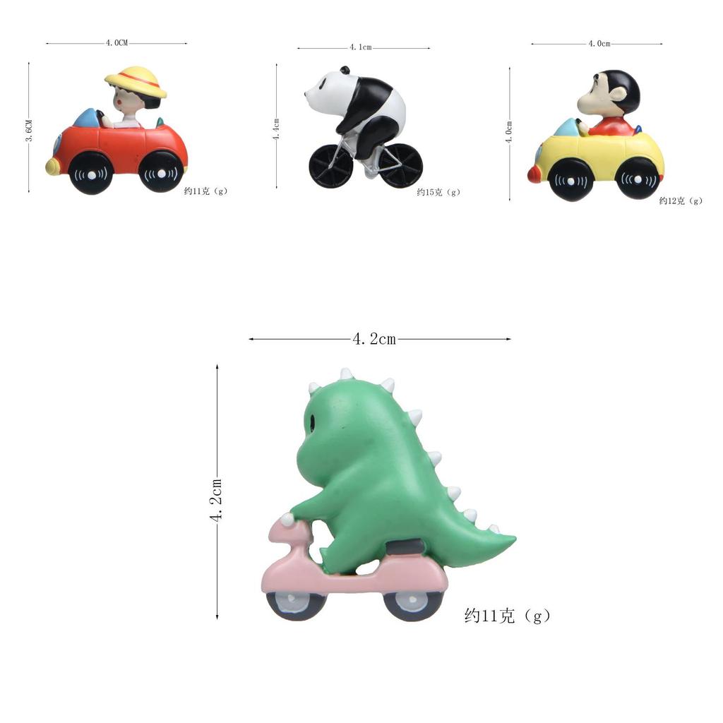 Panda Bicycle Resin Magnet Clip With Creative 3d Design For Refrigerator Decor And Gift Giving