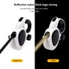 16ft LED Reflective Soft Durable Luxury Solid Nylon Eco-Friendly Heavy Duty Retractable Dog Leash for Large Medium Breeds