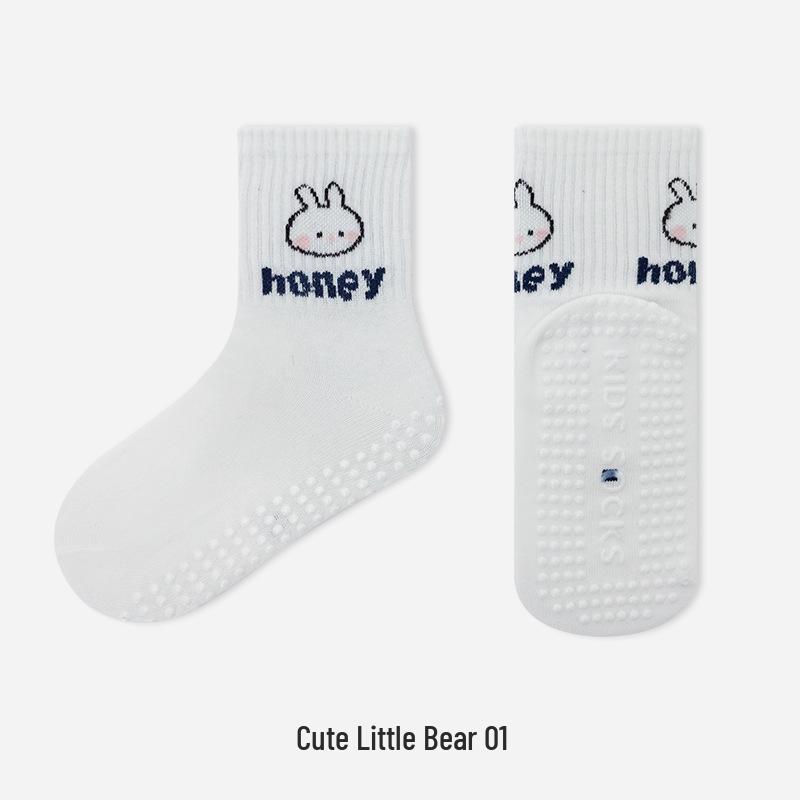 Trendy Anti-slip Mid-calf Socks for Men, Women, and Children - Ideal for Home, Indoor, Sports, and Trampoline Activities