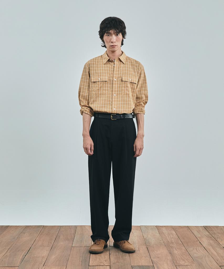 UNIFORM BRIDGE One Tuck Sports Pants Black
