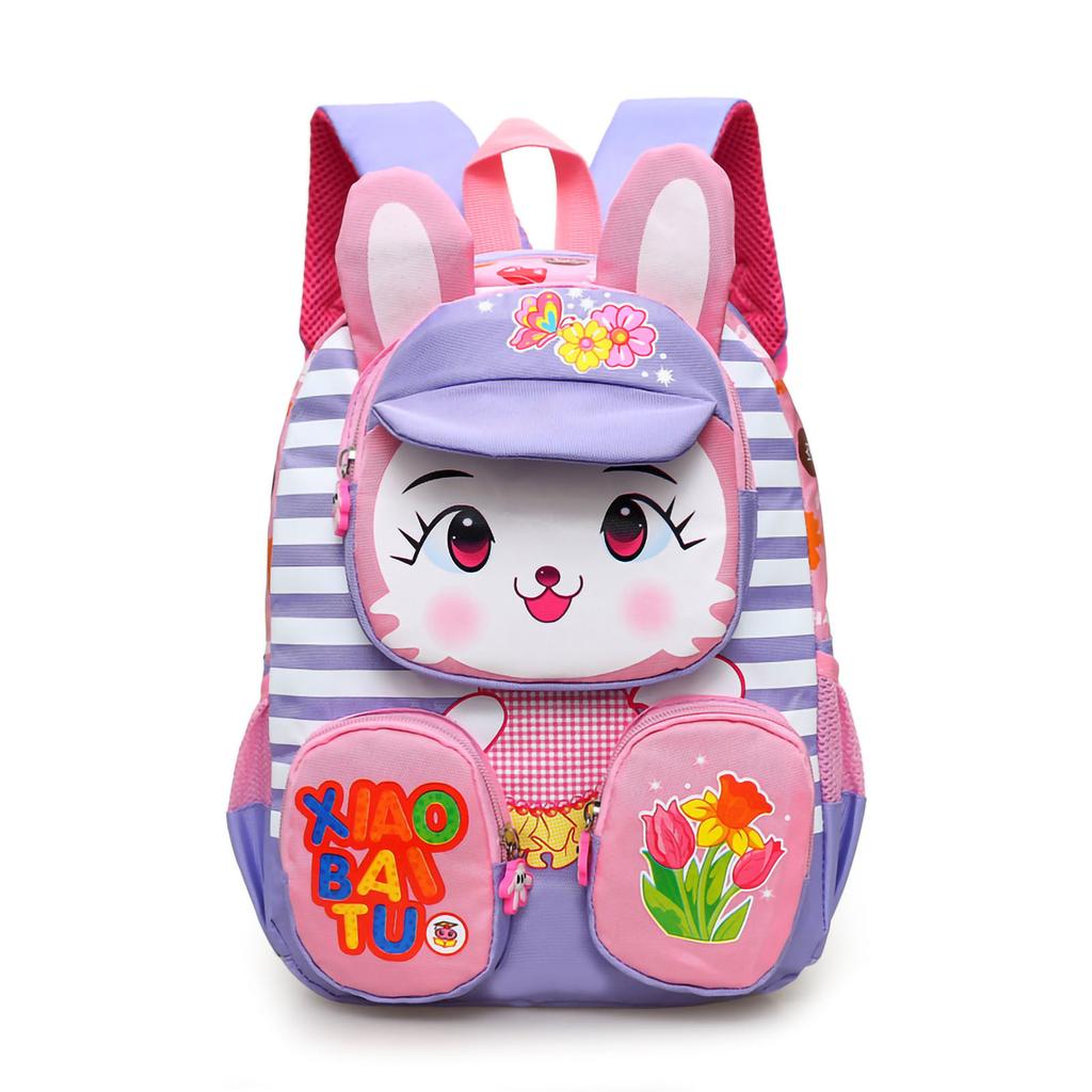 Kindergarten Backpack for Girls Cute Cartoon Large Space Preschool Backpack for Kid Toddler Gift