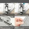3-10MM Hemmer Presser Feet Set with Magnetic Metal Sewing Seam Guide For Straight Stitching Shirt Dress Clothing Tailoring