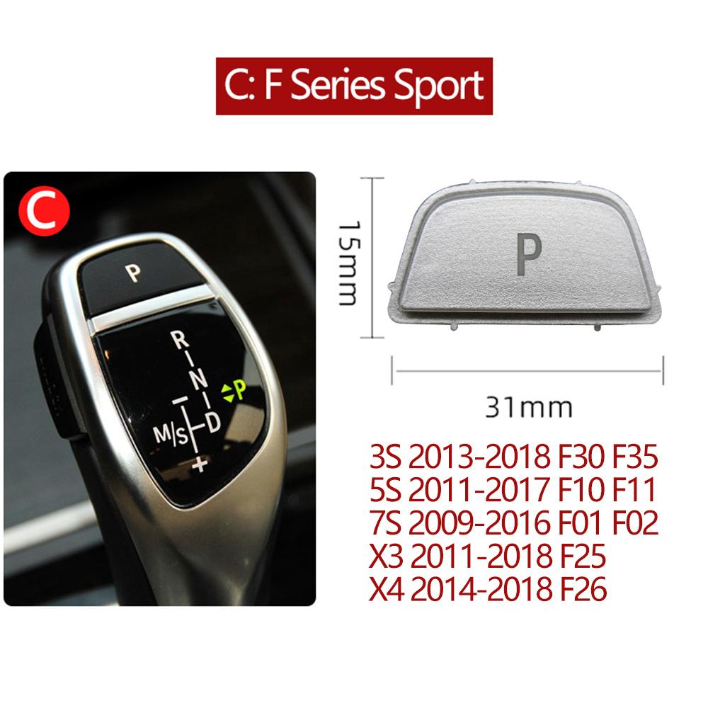 Gear Shift Knob Auto Parking P Button Cover For BMW 3 5 7 X3 X4 X5 X6 Series E60 E90 F30 F10 F01 F02 F25 F26 G30 G11 G12