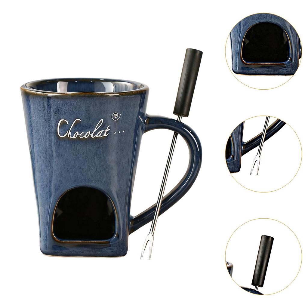 Chocolate Fondue Mug Kitchen Appliances Birthday Home Snack Butter Warmer Wedding Dessert