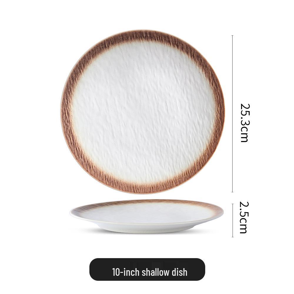 Retro Japanese Ceramic Steak and Sushi Plate