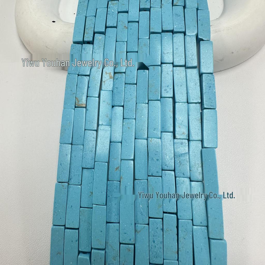 4x13mm Natural Stone Rectangle Bar Beads for DIY Jewelry and Bracelets