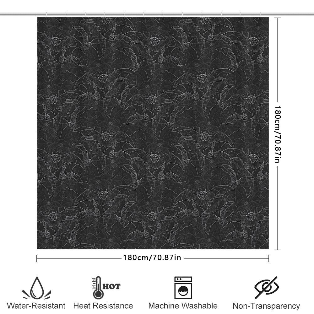 Rideau de douche floral Imprimé botanique vintage Imperméable Décor de salle de bain Style ferme Rustique Paysage naturel Accrochage mural pittoresque