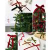 Christmas Velvet Mini Bow Ribbon Set with 18 Handmade Pieces for DIY Holiday Decorating Small Pendant Accessories