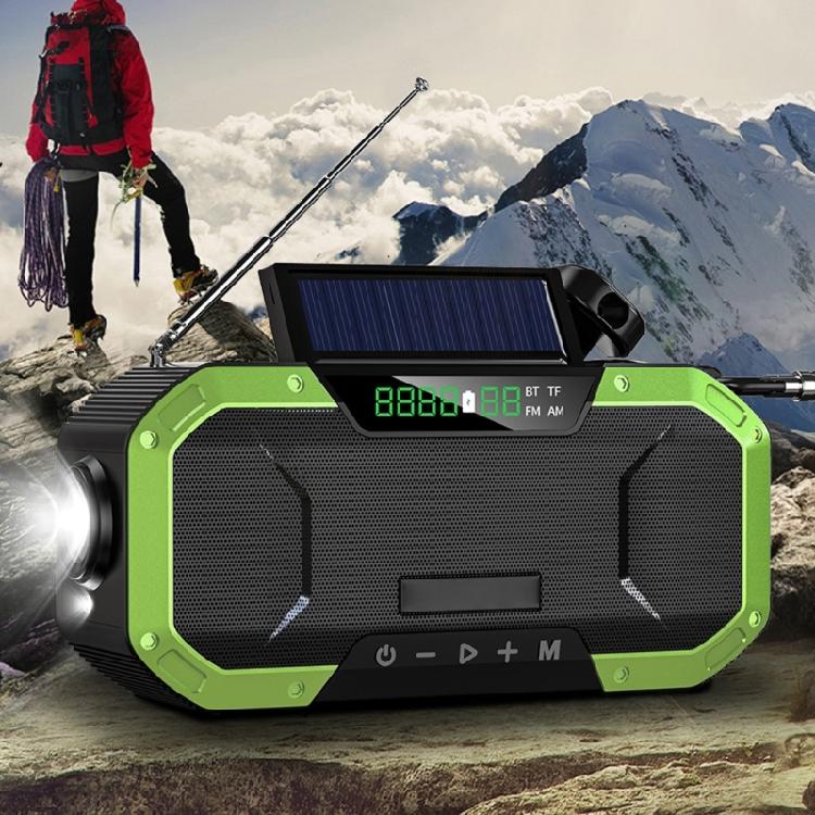Outdoor Survival Radio with Solar Hand Cranks Power Supply LED Light Full Bands Radio SOS Function for Emergencies