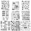 Christmas Cartoon Retro Stamp Cut Transparent Stickers for Journal Decoration DIY