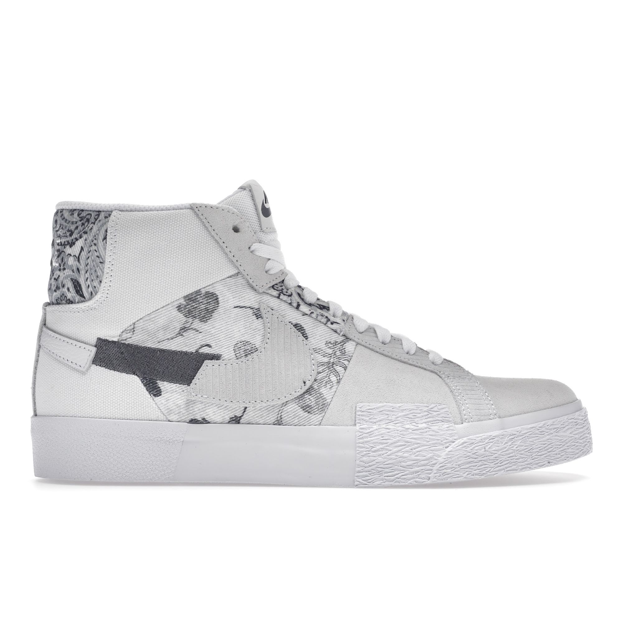 

Nike SB Zoom Blazer Mid Premium Paisley Pack Floral White Smoke Grey Pure Platinum DM0859-100 EU 36