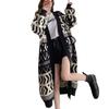 Autumn and Winter New Korean Knitted Sweater Cardigan Sweater Women's Knee Over Loose Long Sweater