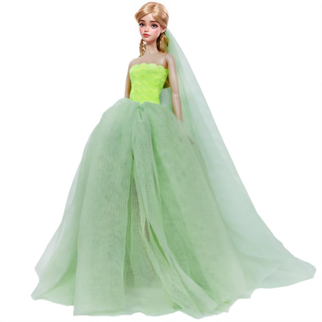 Bunte 11,5'' Mädchenpuppe Ballkleider Partykleider für 30cm 11,8'' Puppenkleidung Hochzeit Braut Outfits (KEINE PUPPEN)