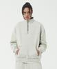 Attention Row Noble Zipper Half Zip Pullover Sweatshirt (Oatmeal Melange)