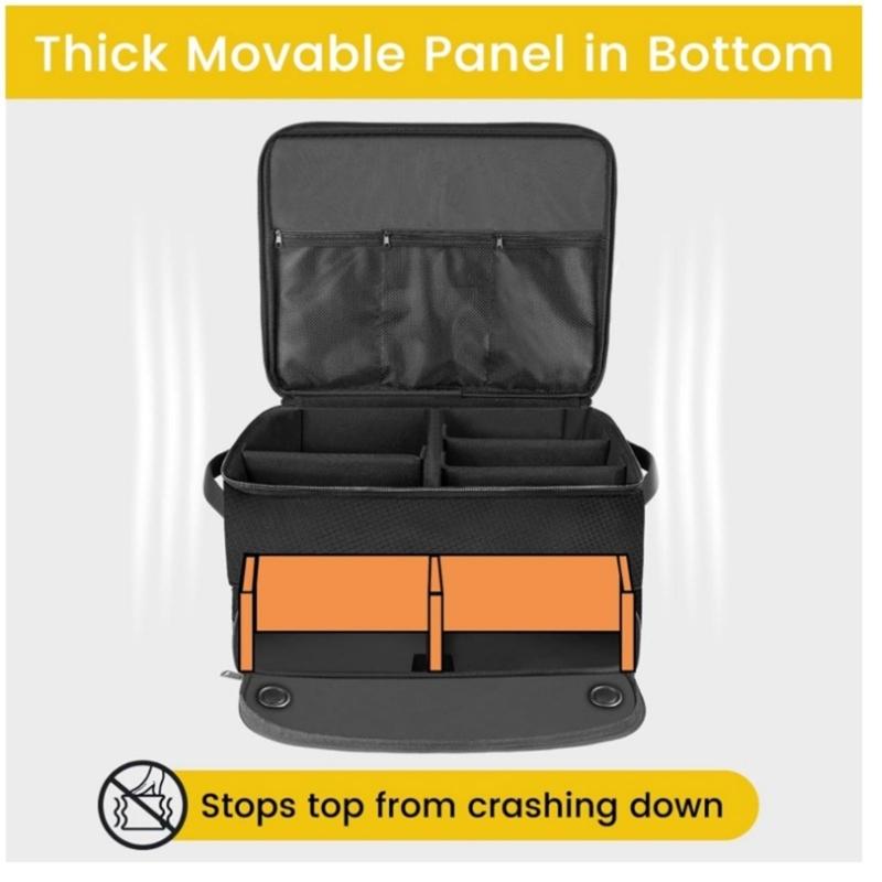 Golf Trunk Organizer Bag Storage Water Resistant Polyester Texture Compact Foldable Design for Equipment Protection