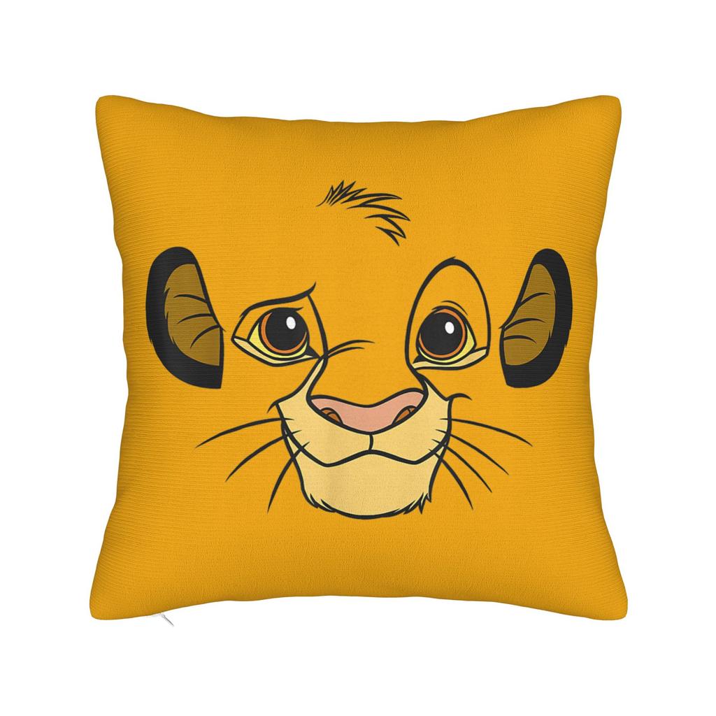 Król Lew Simba Kwadratowa Poszewka na Poduszkę Poliestrowa Poduszka Dekoracyjna , Nowatorska Poszewka Wystrój Domu