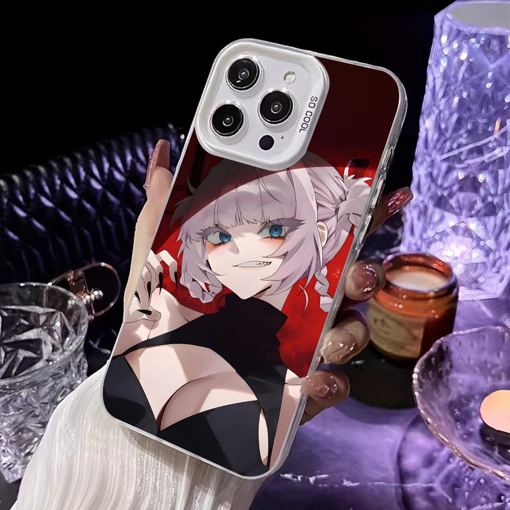 Call Night Nazuna White Translucent Mobile Phone Case for iPhone 17 16 15 14 13 12 11 X XR XS Air Pro Max Plus Colorful Cover