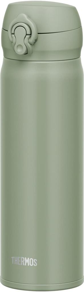 Thermos Vacuum Insulated Portable Smoked Removable Spout for Easy Stainless Steel Keeps Drinks Hot or SMKKI Mug, 500ml, Khaki, Cleaning, Lightweight,