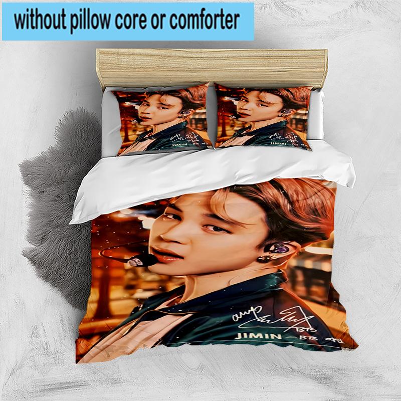 3 Stück K-Pop Musikgruppe 3 Stück Bettwäsche, inklusive 3 Stück Bettbezug und 2 Stück Kissenbezüge. Perfekt für Weihnachten, ideal für Schlafzimmer, Wohnheimzimmer