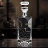 500ml Water Ripple Volcanic Base Transparent Baijiu Bottle Set - Original Pulp Glass Collection Series.