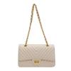 Fashion Rhombus Embroidered Thread Chain Women's Bag New Popular Simple and Versatile Shoulder Bag Fashionable Commuter Armpit Bag