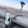 A192+X35 Car Dashboard Windshield Mount Phone Holder Suction Cup Flexible Long Rod Rotatable Bracket