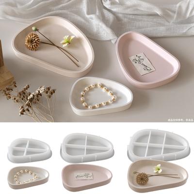 DIY Resin Mold, Aromatherapy Gypsum Mold, Cement Storage Tray, Round, Triangular, Dish Tray Ornaments, Silicone Mold
