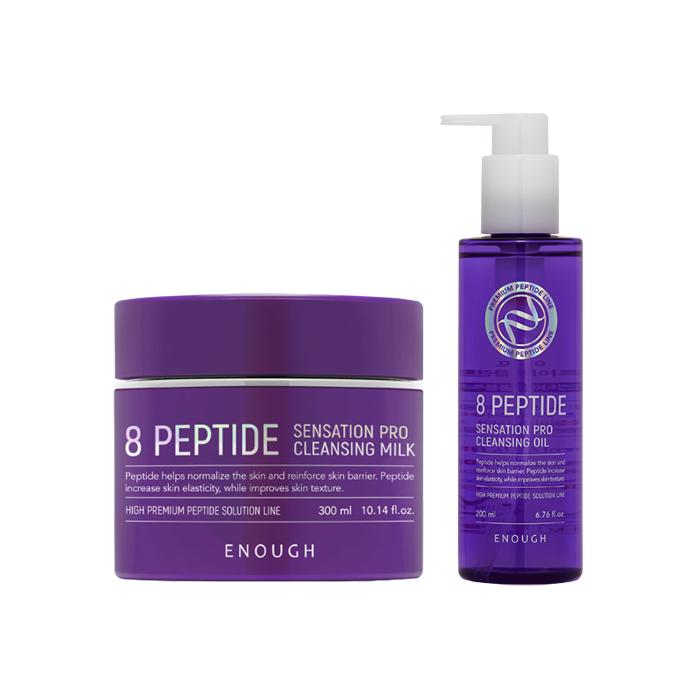 Enough 8 Peptide Cleansing Line (Water 500ml / Oil 200ml / Balm 100ml / Milk 300ml) (17 Options)