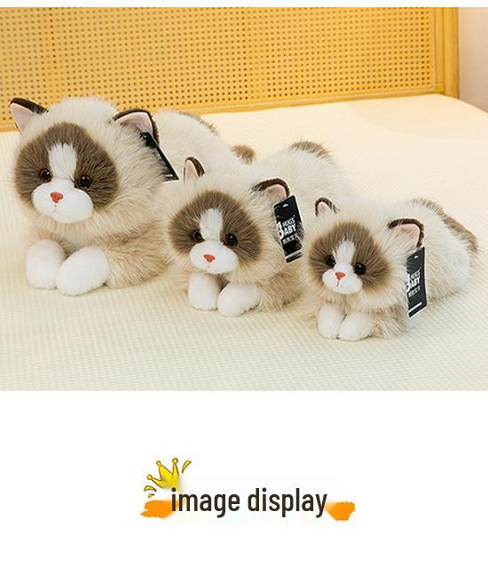 Gemütliche Katzen-Plüschpuppe - Niedliches Begleitkissen & Beruhigendes Geschenk für Mädchen