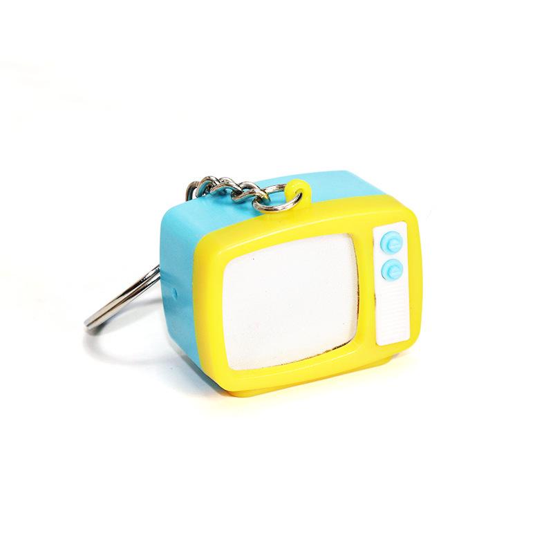LED Luminous TV Keychain Toy with Screen Change Feature