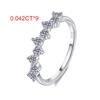 VENTFILLE  100%   CopperClassic Moissanite Ring For Women 0.049CT*9 D Color Jewelry Engagement Wedding Band