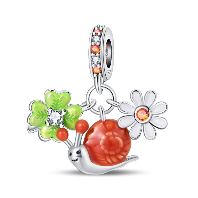 Ciondolo con Perle di Rame Charm Scintillante in Zircone Vari Stili Originale Bracciale da 3 Mm Gioielli Raffinati da Donna