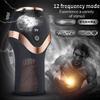 Pussy Male Glans Massager Muži Sexuální hračky Vibrační masturbační pohár Penis Delay Trainer 12 druhů frekvence vibrací Aircraft Cup