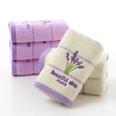 Asciugamano da bagno rettangolare 74x33cm, assorbente per adulti, morbido, extra spesso, con motivo a lavanda