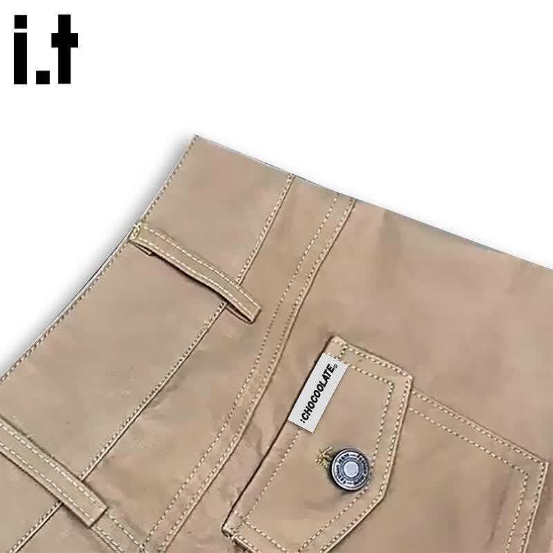 CHOCOOLATE Damen High-Waist A-Linie Cargo Rockshorts