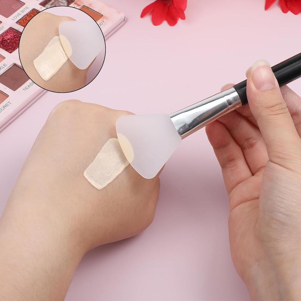 6PCS Silicone Face Mask Brush Applicator, Flexible Silicone Brush Black Beauty Tool Applicator for Mud, Clay, DIY Mask, Body Lotion, Moisturizers