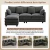 L-Shaped Corner Sofa with 4 Cushions and 3 Backrests, 3-Seater Sofa with Chaise Longue, Capacity up to 120 kg, Living Room Sofa 212×150×90 cm, Grey