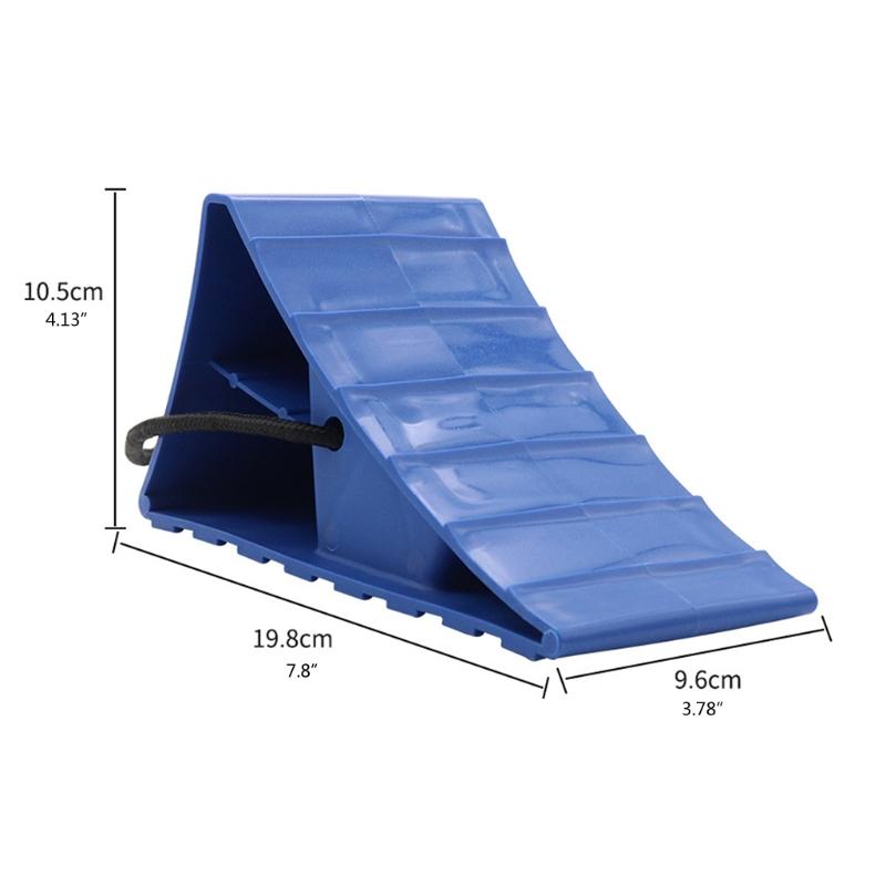 2Pcs Tire Anti-skid Stopper Wheel Chocks with Rope and Wheel Dock for Boat Trailer Travel Camper and RV Accessories