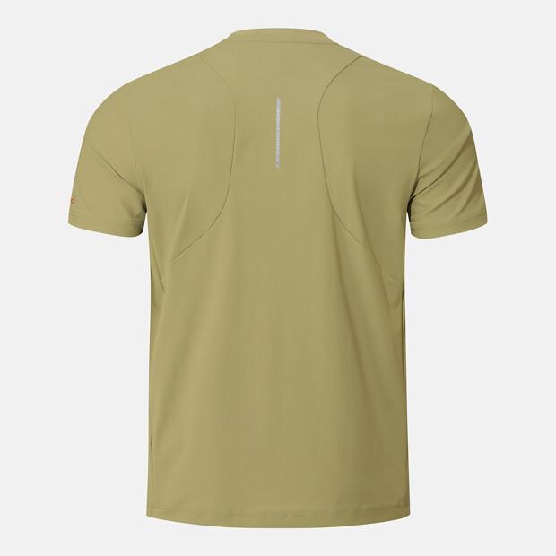 DESCENTE Cooling Tricot Short Sleeve T-Shirt Light Khaki Sr313Tts71 (B Type)